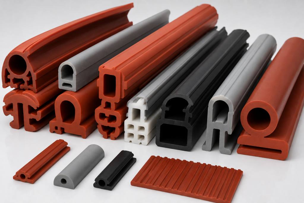Extruded silicone